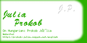 julia prokob business card
